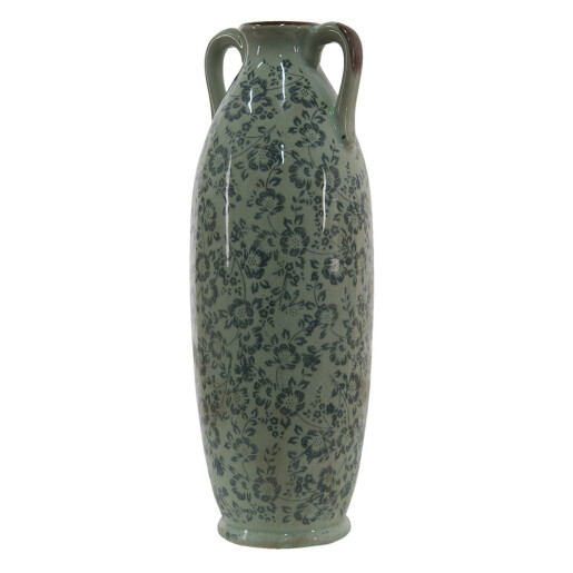 Vaza flori ceramica verde 16x45 cm