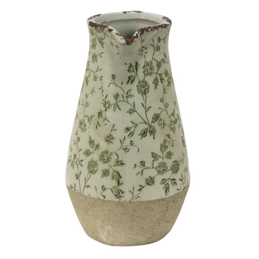 Carafa decorativa ceramica bej verde 20x14x25 cm