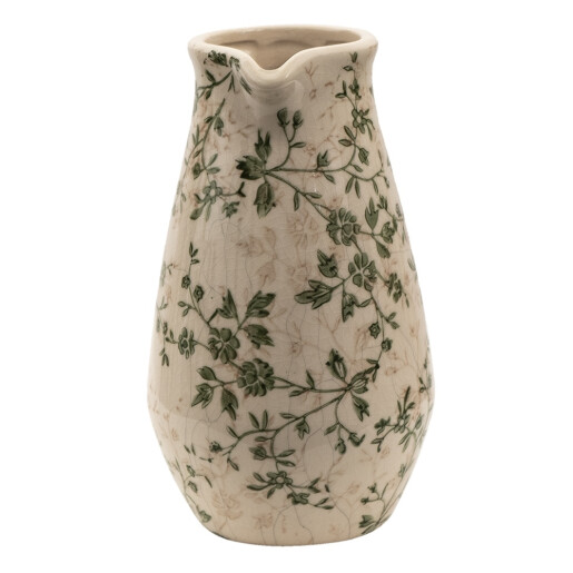 Carafa decorativa ceramica verde bej 16x12x22 cm