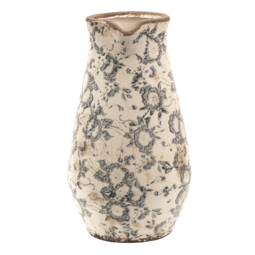 Carafa decorativa gri bej ceramica 20x14x25 cm