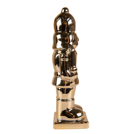 Figurina Spargatorul de Nuci portelan auriu 6x6x20 cm