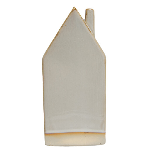 Casuta decorativa portelan bej 8x5x18 cm