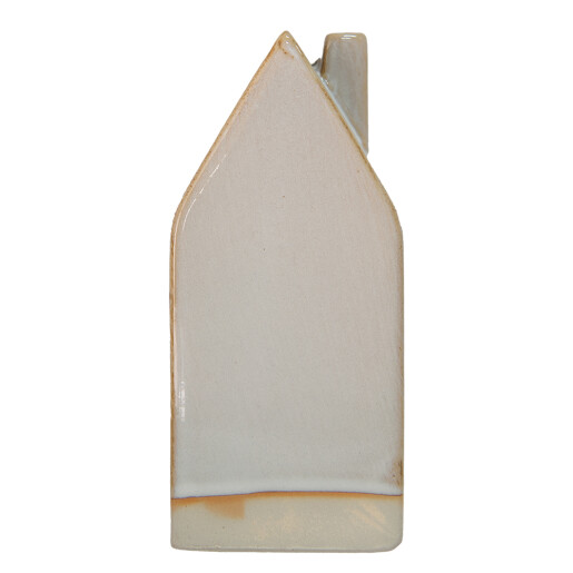 Casuta decorativa portelan bej 7x6x15 cm