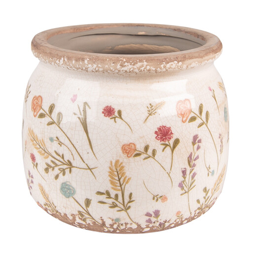 Ghiveci flori ceramica multicolora 15x13 cm