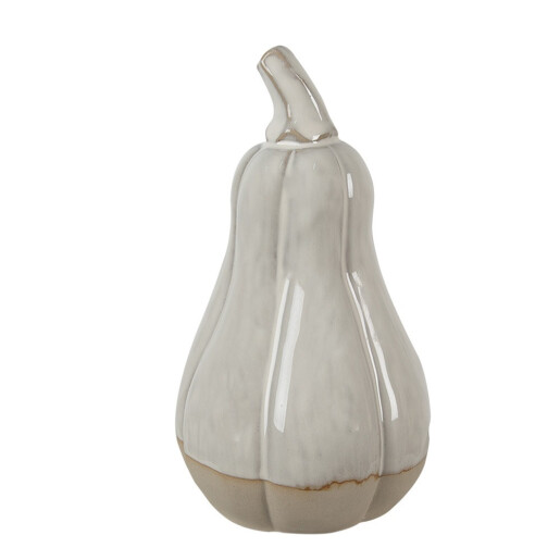 Set 2 pere decorative portelan bej 5x9 cm