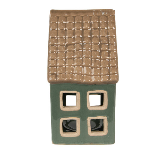 Candela Casuta portelan verde maro 9x8x15 cm