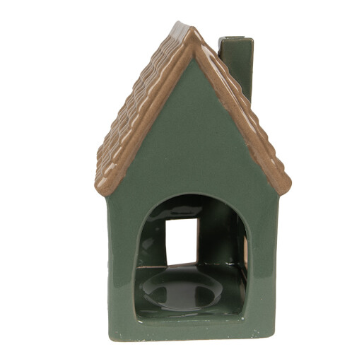 Candela Casuta portelan verde maro 9x8x15 cm