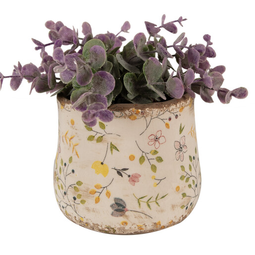 Ghiveci flori ceramica multicolora Flower 11x10 cm