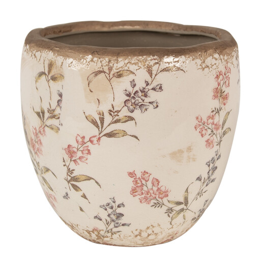 Ghiveci flori ceramica multicolora Flower 14x14 cm