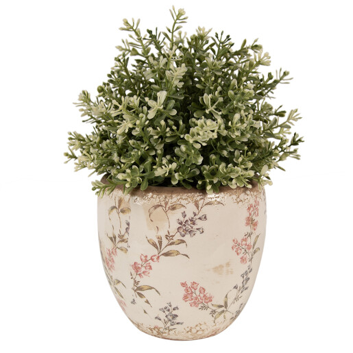 Ghiveci flori ceramica multicolora Flower 14x14 cm
