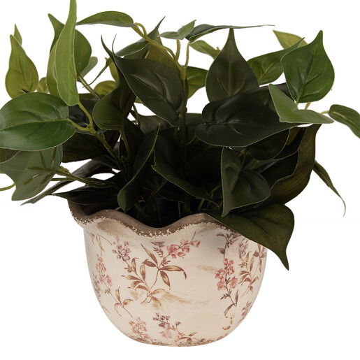 Ghiveci flori ceramica multicolora Flower 20x13 cm