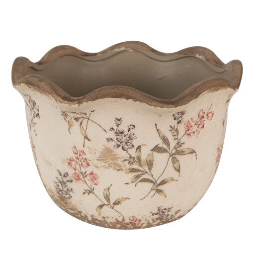 Ghiveci flori ceramica multicolora Flower 17x11 cm