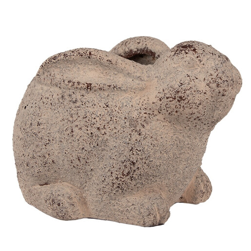 Ghiveci flori ceramica bej 17x12x12 cm