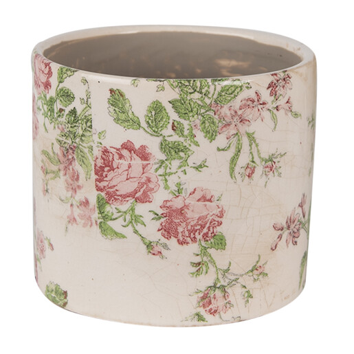 Ghiveci flori ceramica multicolora Rose 12x10 cm
