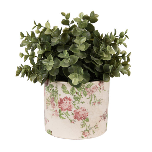 Ghiveci flori ceramica multicolora Rose 12x10 cm
