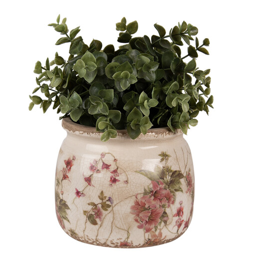 Ghiveci flori ceramica multicolora Flower 16x13 cm