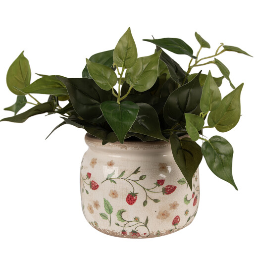 Ghiveci flori ceramica multicolora Capsuni 20x15 cm