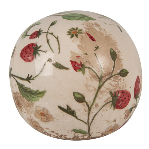 Sfera decorativa ceramica Capsuni 10x10 cm