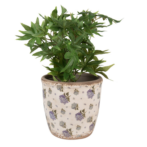 Ghiveci flori ceramica multicolora Hortensii 16x16 cm