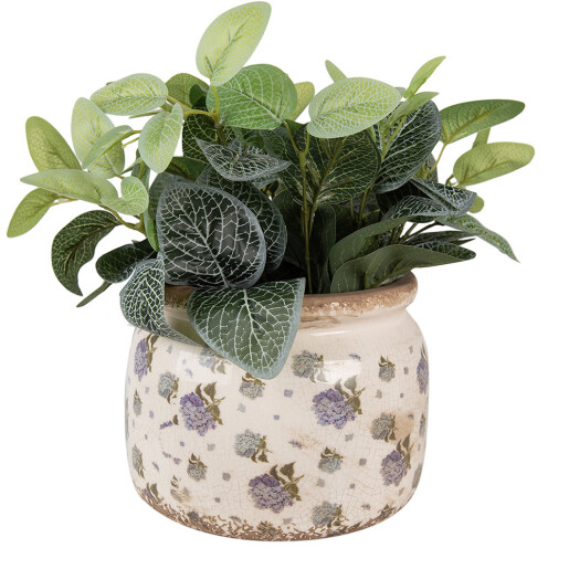 Ghiveci flori ceramica multicolora Hortensii 20x15 cm