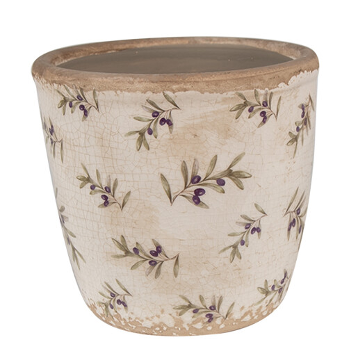 Ghiveci flori ceramica multicolora Masline 13x12 cm