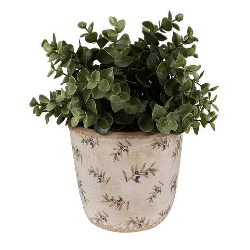 Ghiveci flori ceramica multicolora Masline 13x12 cm