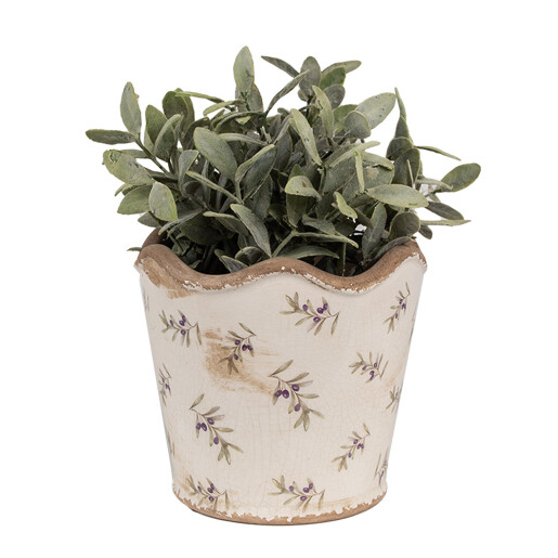 Ghiveci flori ceramica multicolora Masline 16x15 cm