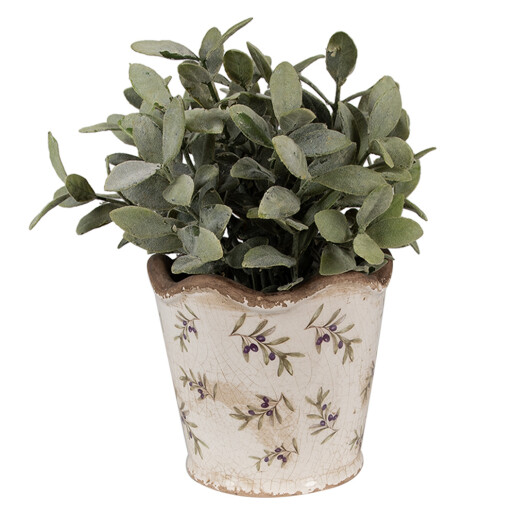 Ghiveci flori ceramica multicolora Masline 13x12 cm