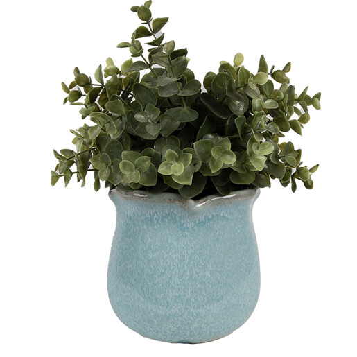 Ghiveci flori ceramica albastra 12x12 cm