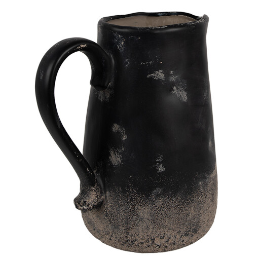Carafa decorativa ceramica neagra maro 21x15x22 cm