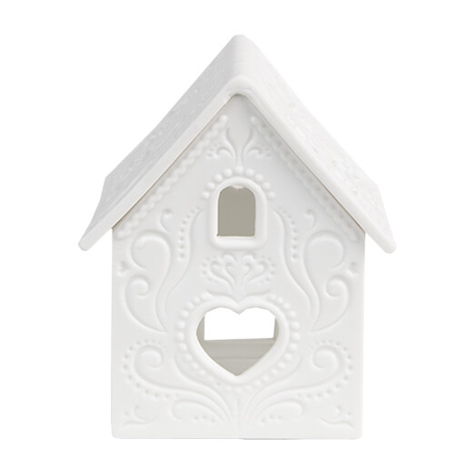 Candela Casuta portelan alb 7x8x9 cm