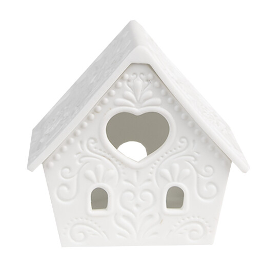 Candela Casuta portelan alb 9x7x8 cm