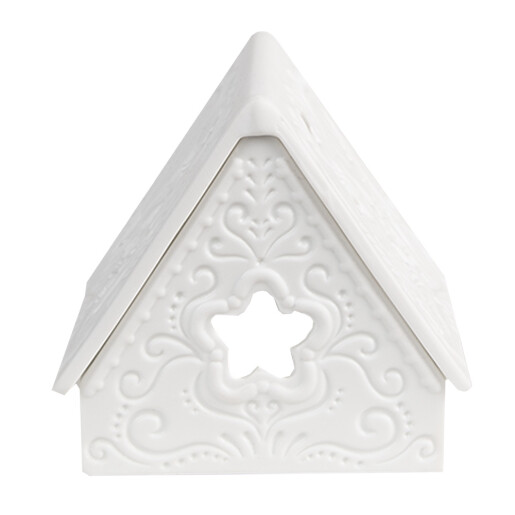 Candela Casuta portelan alb 8x8x8 cm