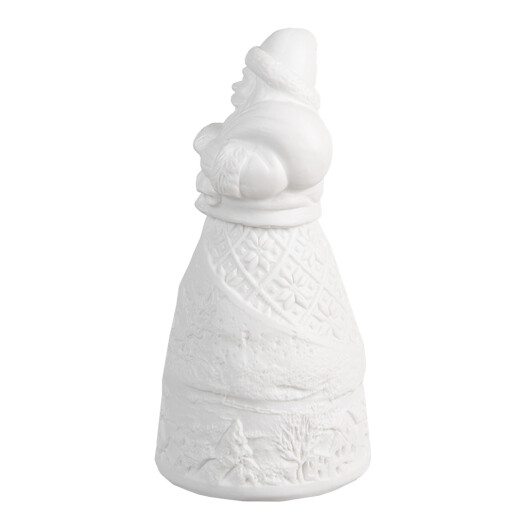 Figurina Mos Craciun portelan alb cu led 5x11 cm