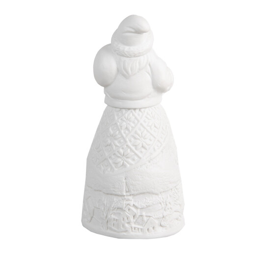 Figurina Mos Craciun portelan alb cu led 5x11 cm