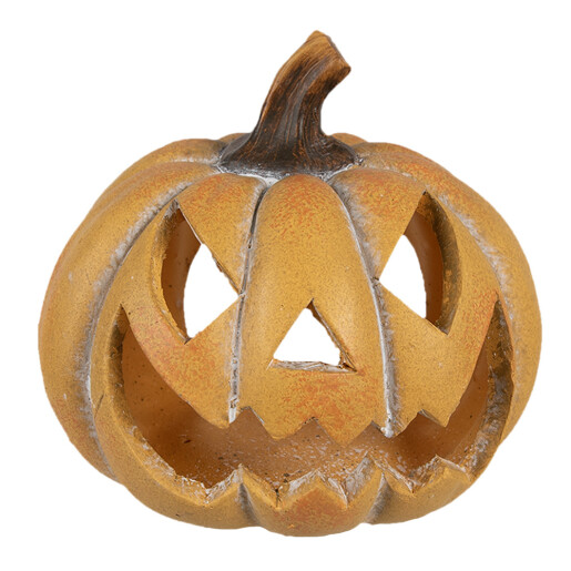 Dovleac decorativ ceramica portocalie 15x14x13 cm