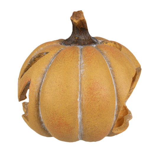 Dovleac decorativ ceramica portocalie 15x14x13 cm