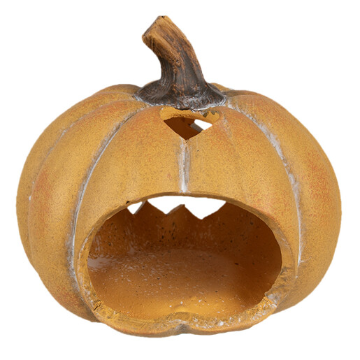 Dovleac decorativ ceramica portocalie 15x14x13 cm