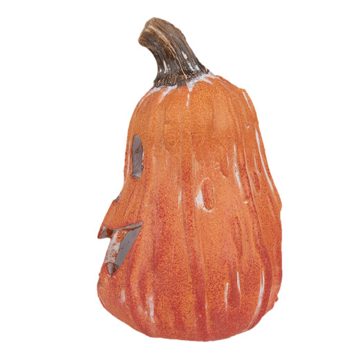 Dovleac decorativ ceramica portocalie 11x10x18 cm
