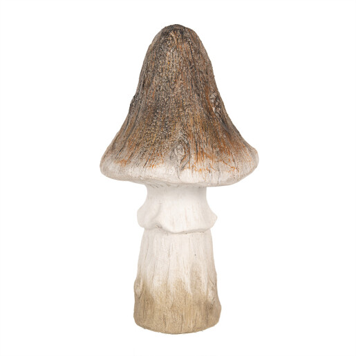 Ciupercuta decorative ceramica alba maro 12x22 cm