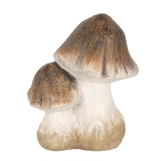 Ciupercute decorative ceramica alba maro 10x7x12 cm