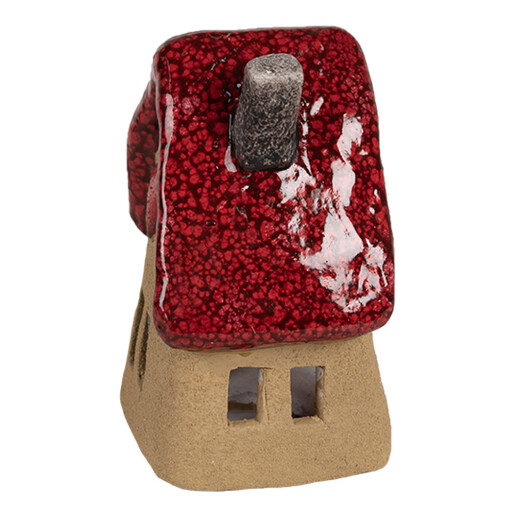 Casuta decorativa ceramica maro rosie 10x8x13 cm