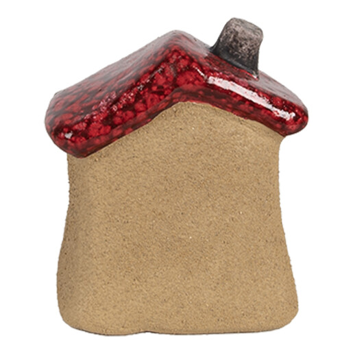 Casuta decorativa ceramica maro rosie 7x6x8 cm