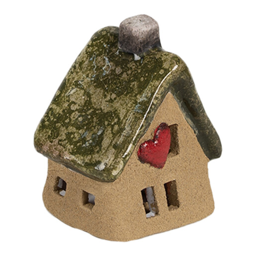 Casuta decorativa ceramica multicolora 7x6x9 cm