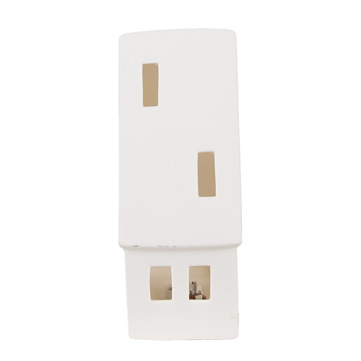 Casuta decorativa portelan alb led 9x6x15 cm