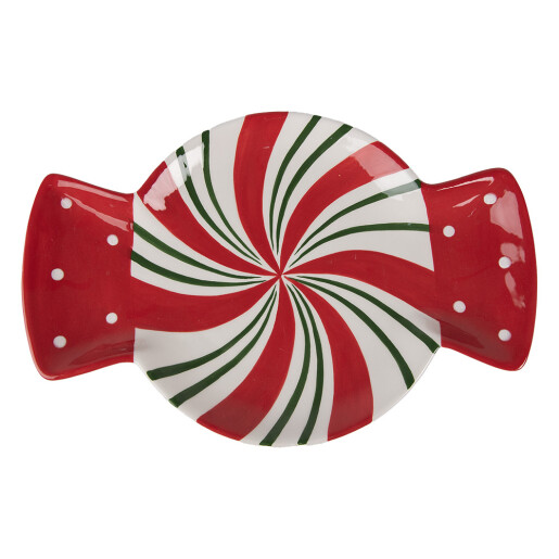 Platou ceramica multicolora Candy 32x21x3 cm