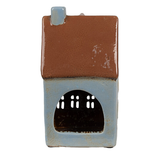 Candela Casuta ceramica albastra maro 11x8x20 cm