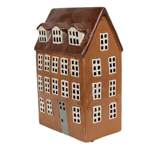 Candela Casuta ceramica alba maro 17x11x24 cm