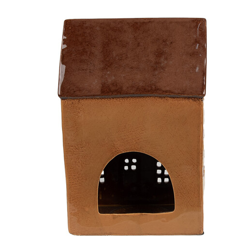 Candela Casuta ceramica alba maro 17x11x24 cm
