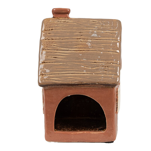 Candela Casuta ceramica portocalie maro 9x9x14 cm